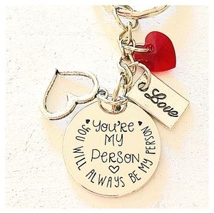 Personalized You’re My Person Heart Keychain Gift